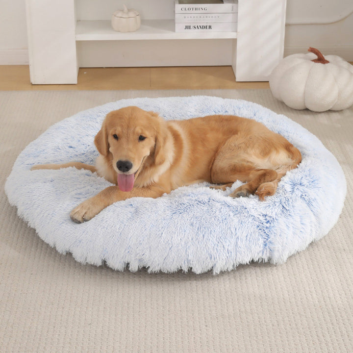 Round Plush Pet Bed for Cats & Dogs