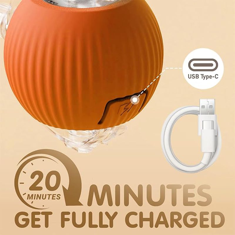 Automatic Interactive Rolling Cat Ball Toy with Rechargeable Sensor