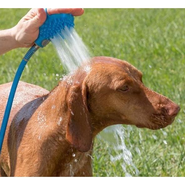 Handheld Pet Bathing Gloves with Silicone Massage Nozzle for Dogs