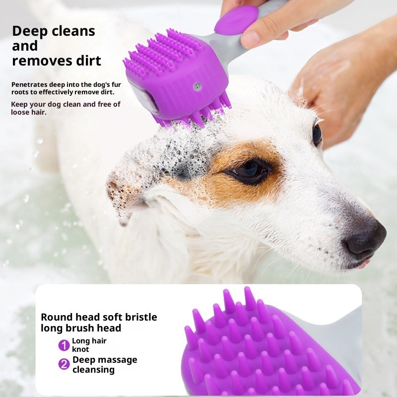 Pet Shower Brush for Dog Bath and Hair Cleaning