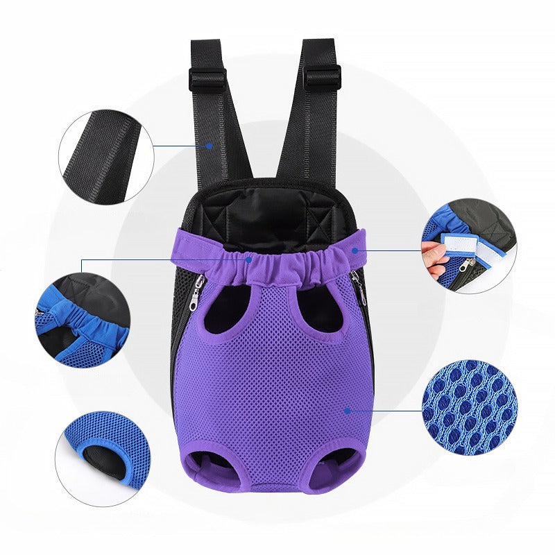 Breathable Adjustable Dog Carrier Backpack for Small Dogs Hiking Travel