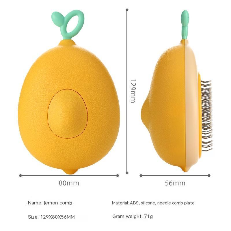 Avocado-Shaped Cat and Dog Hair Remover Brush with Stainless Steel Needles