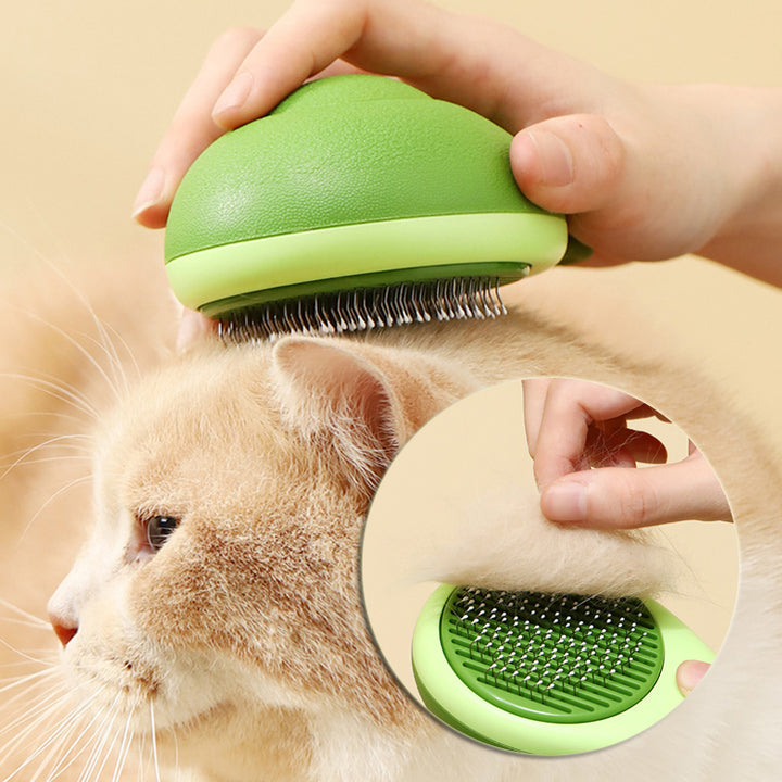 Avocado-Shaped Cat and Dog Hair Remover Brush with Stainless Steel Needles