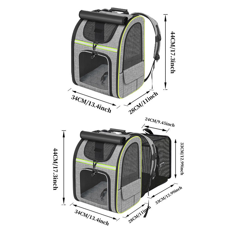 Cat Bag Portable Cat Backpack Extendable Pet Diaper BagPortable Extendable Cat Backpack for Carrying Pets and Diapers