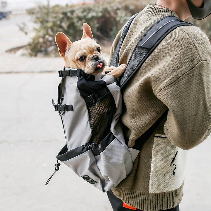 Double-Shoulder Portable Dog Carrier Backpack for Outdoor Travel Trips