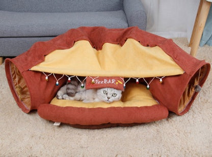 Collapsible Interactive Cat & Small Pet Tunnel Toy
