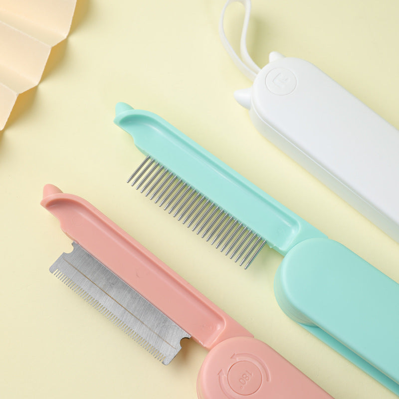 Pet Dematting Grooming Comb with Dense Teeth for Dogs and Cats