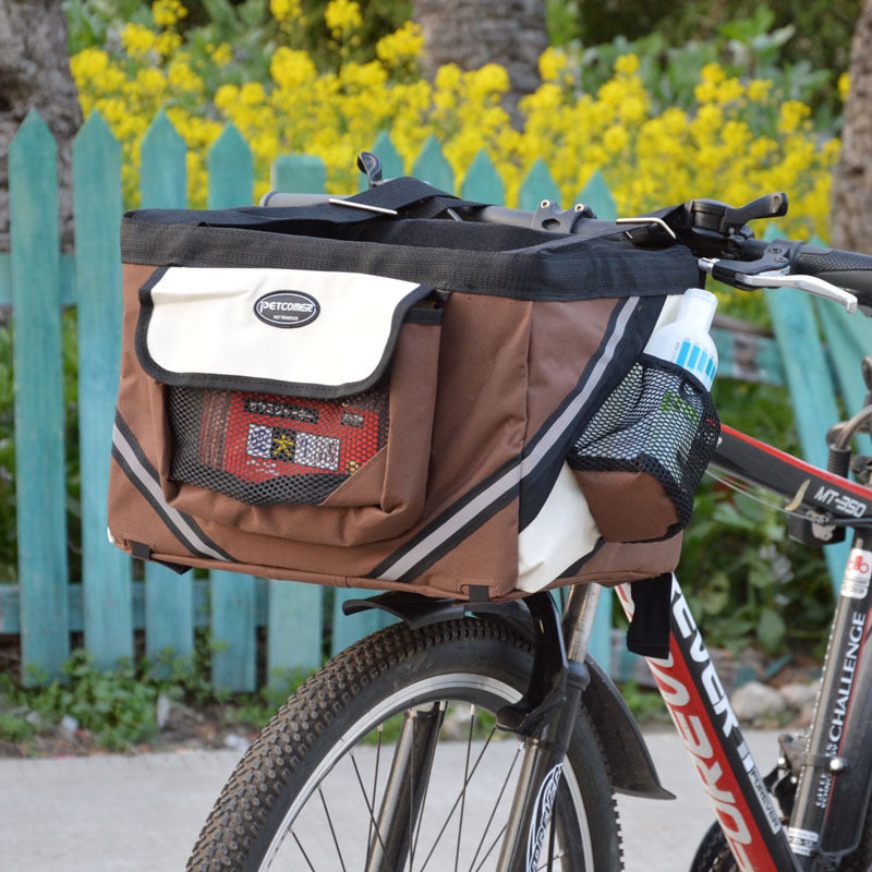 Removable Front Bicycle Carrier Bag for Cats and Small Dogs