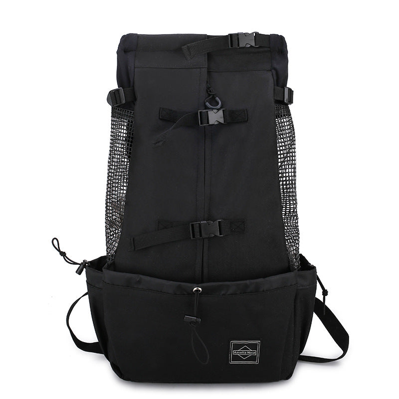 Double-Shoulder Portable Dog Carrier Backpack for Outdoor Travel Trips