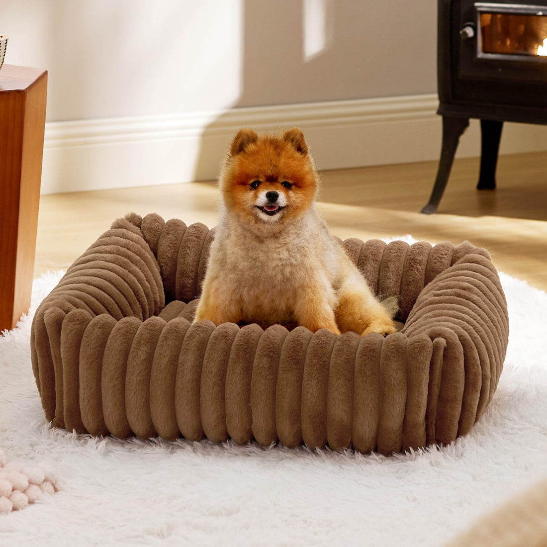 All-Season Warm Plush Pet Bed for Cats & Dogs