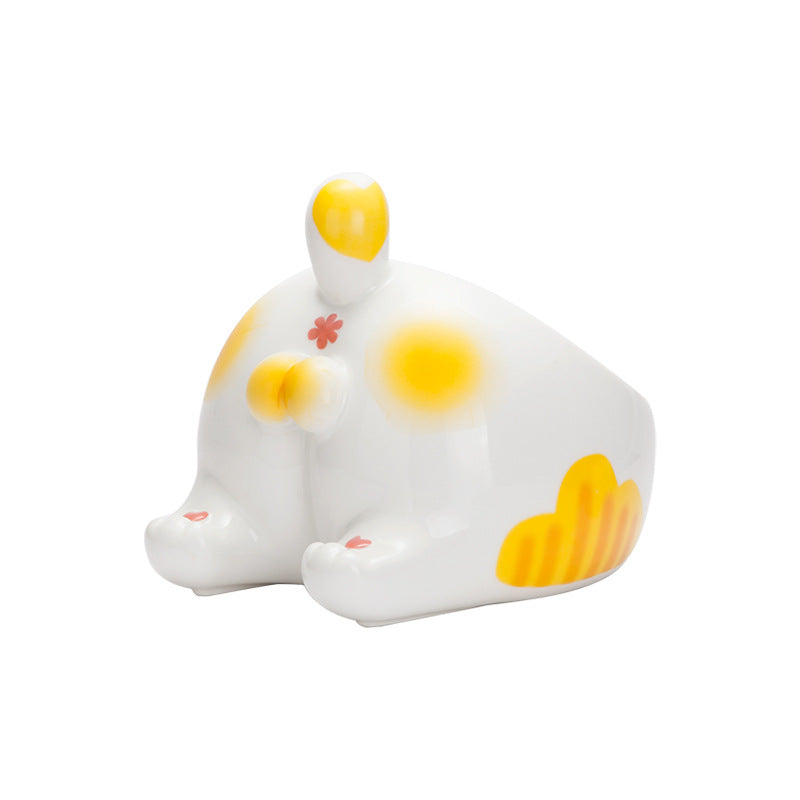 High-Foot Ceramic Pet Bowl for Cats & Dogs