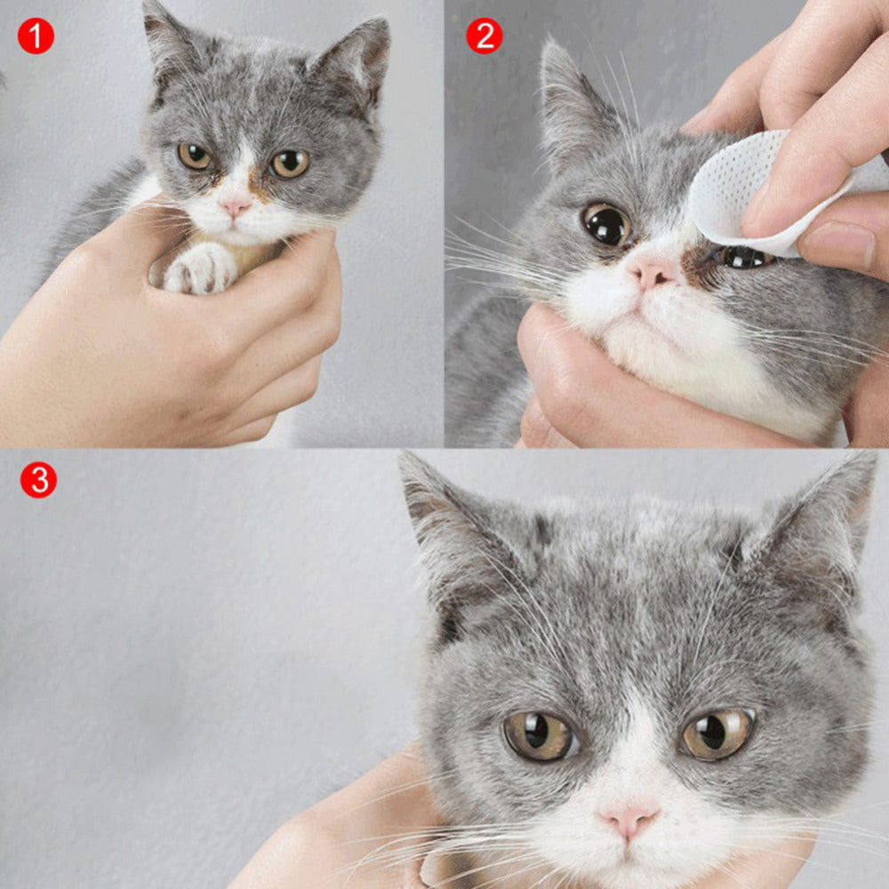 Pet Eye Grooming Wipes – Gentle Tear Stain Cleaning for Dogs & Cats