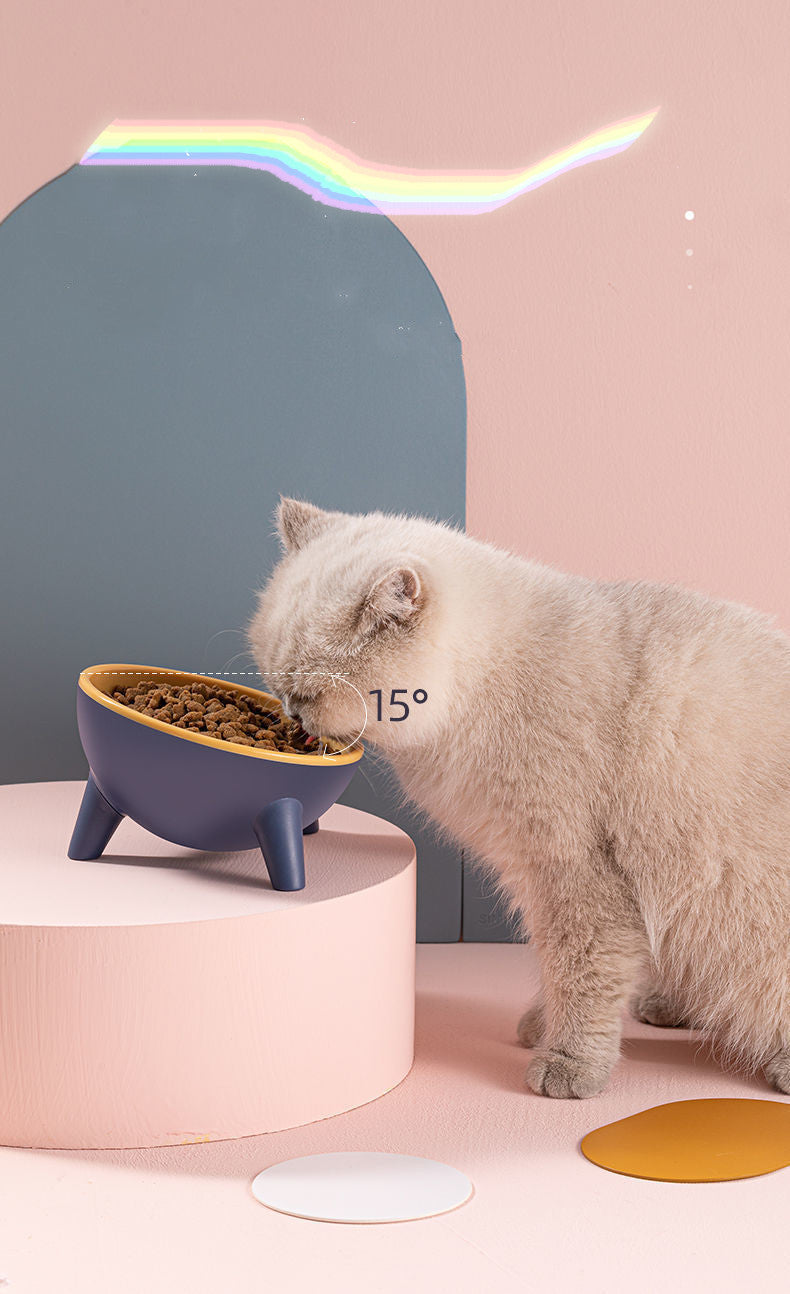 Nordic-Style Raised Pet Feeding Bowl with Stand for Cats & Dogs