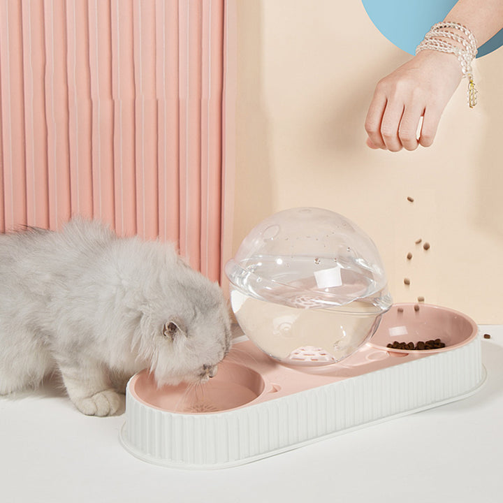 Automatic Plastic Pet Water & Food Feeder for Cats & Dogs