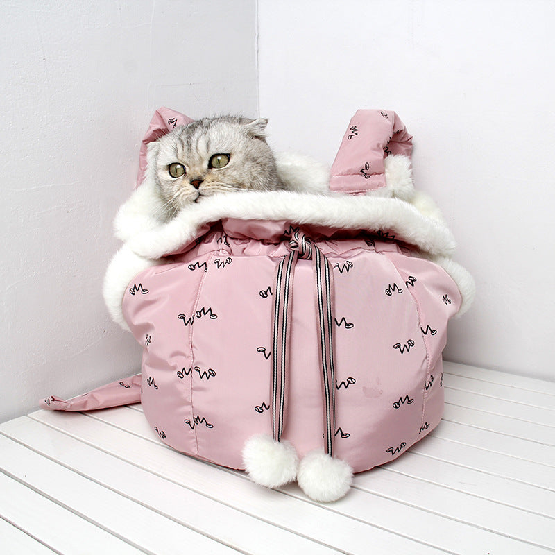 Outdoor and Travel Pet Carrier Backpack Suitable for Winter Use