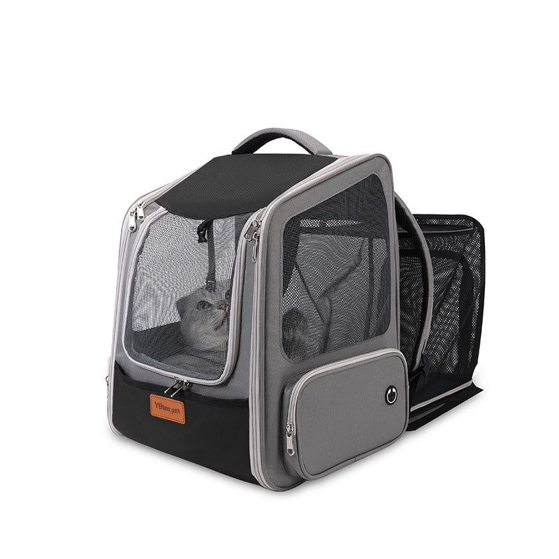 Expandable Large-Capacity Portable Pet Diaper Backpack for Travel
