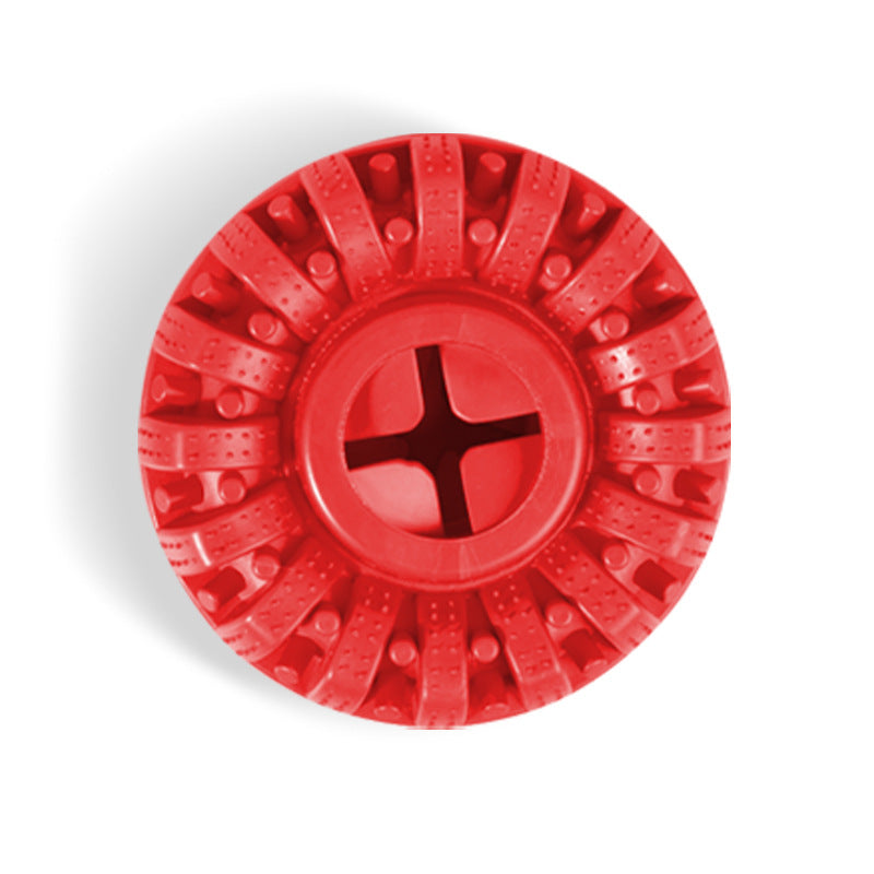 Red Rubber Bite-Resistant Dog Food Toy