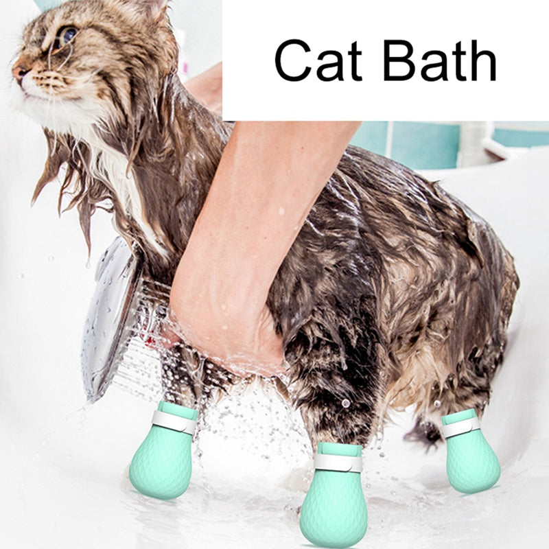 Cat Bath Foot Cleaning Set with Grooming Tool