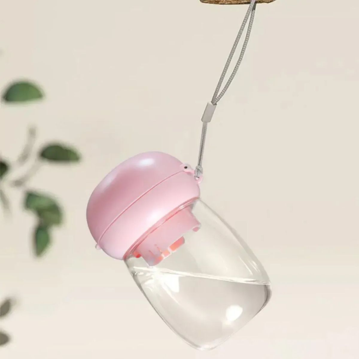 Portable Pet Water Bottle with Bowl and Lanyard for Cats & Dogs
