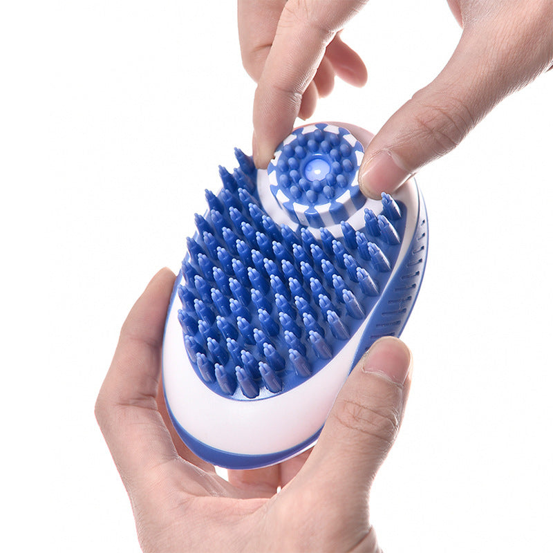 Automatic Pet Bath Massage Comb with Liquid Dispenser