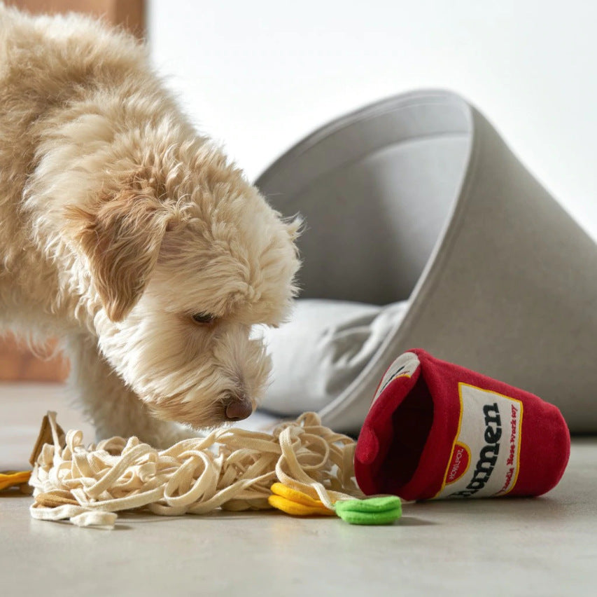 Ramen-Scented Food-Dispensing Interactive Pet Toy