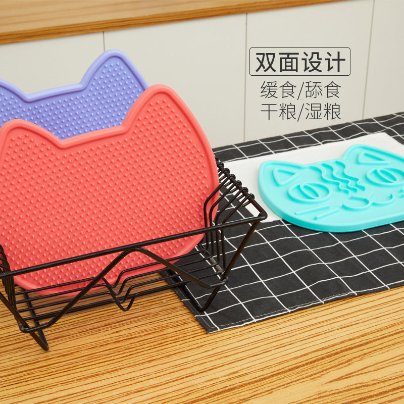 Double-Sided Slow Feeder Bowl for Cats & Dogs
