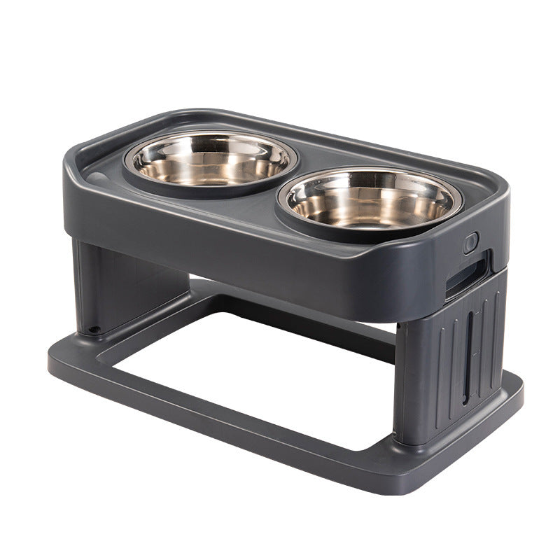 Adjustable Stainless Steel Pet Feeding Bowl Set