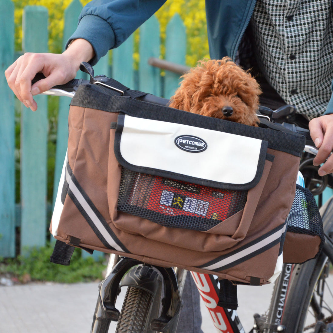 Removable Front Bicycle Carrier Bag for Cats and Small Dogs