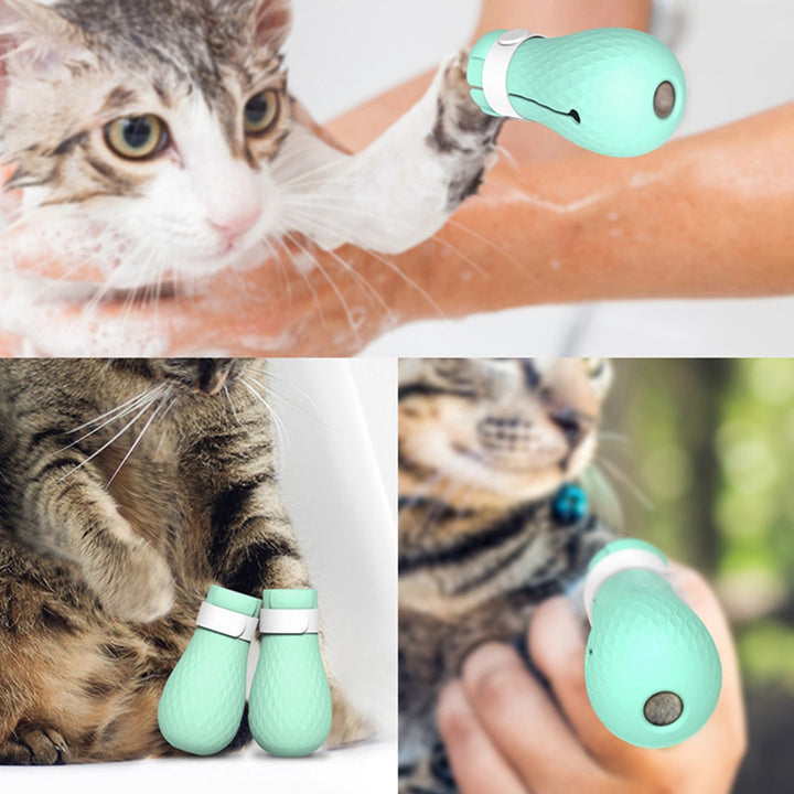 Cat Bath Foot Cleaning Set with Grooming Tool