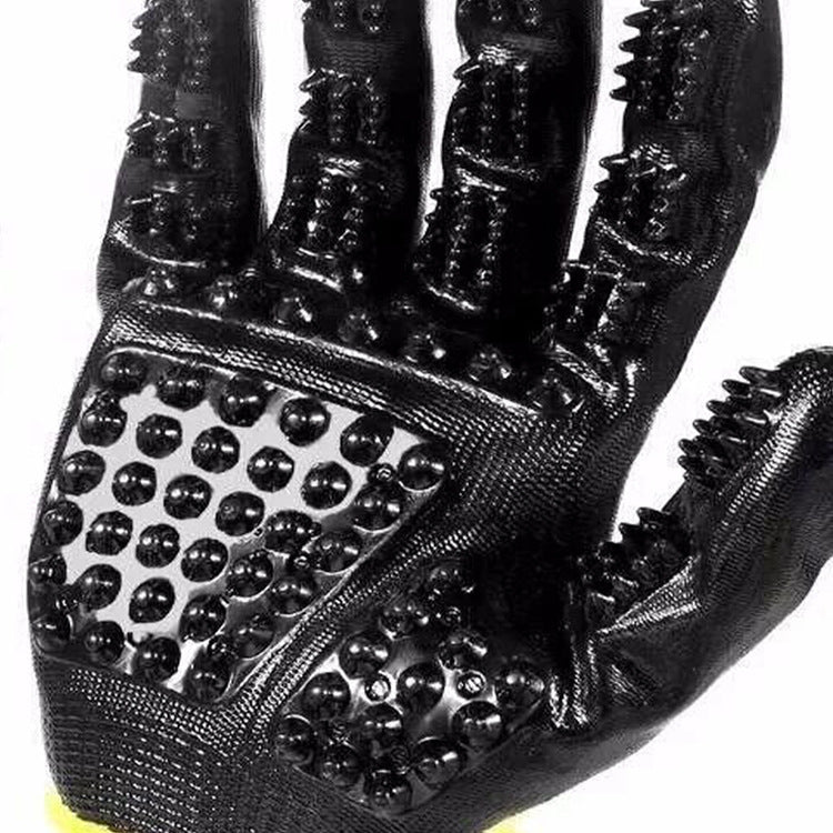 Soft Rubber Pet Grooming Glove for Hair Removal and Massage