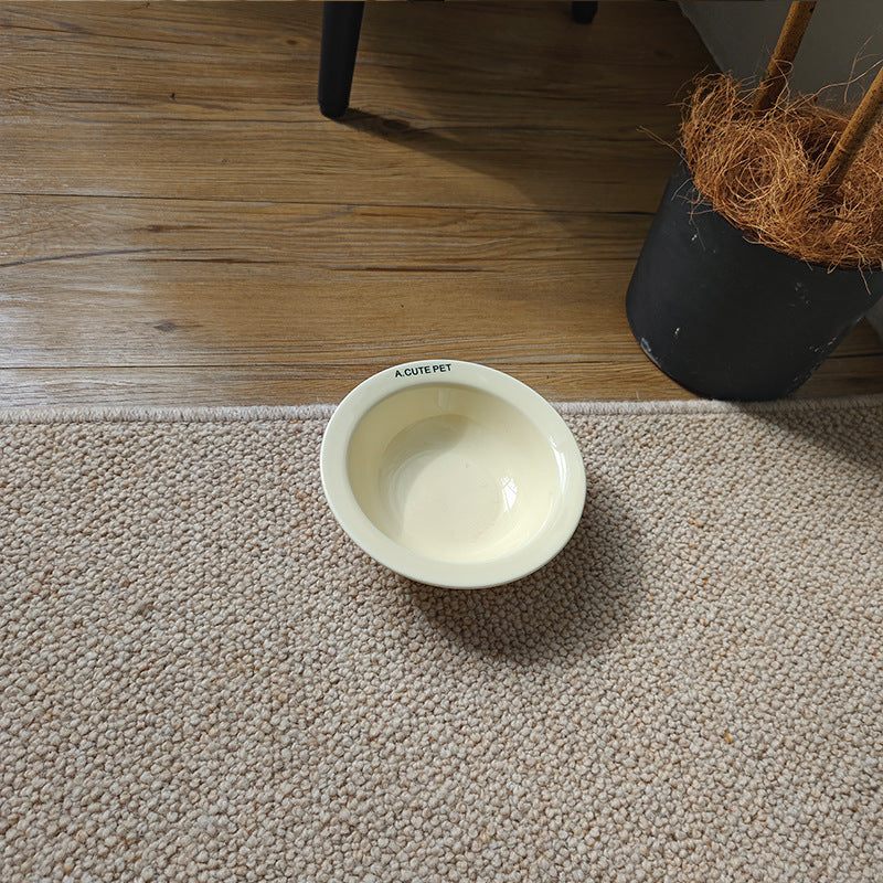 High-Leg Anti-Tip Ceramic Double Bowl for Cats & Dogs