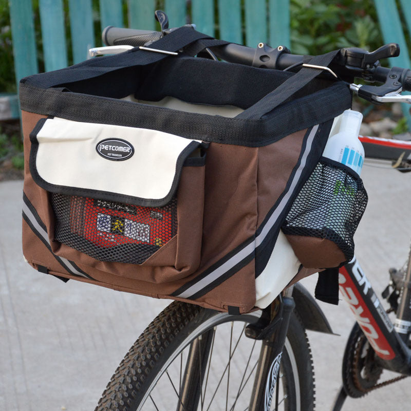 Removable Front Bicycle Carrier Bag for Cats and Small Dogs