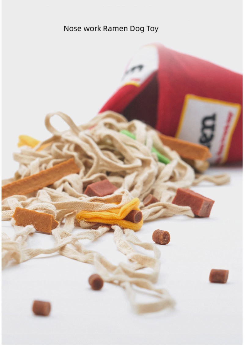 Ramen-Scented Food-Dispensing Interactive Pet Toy
