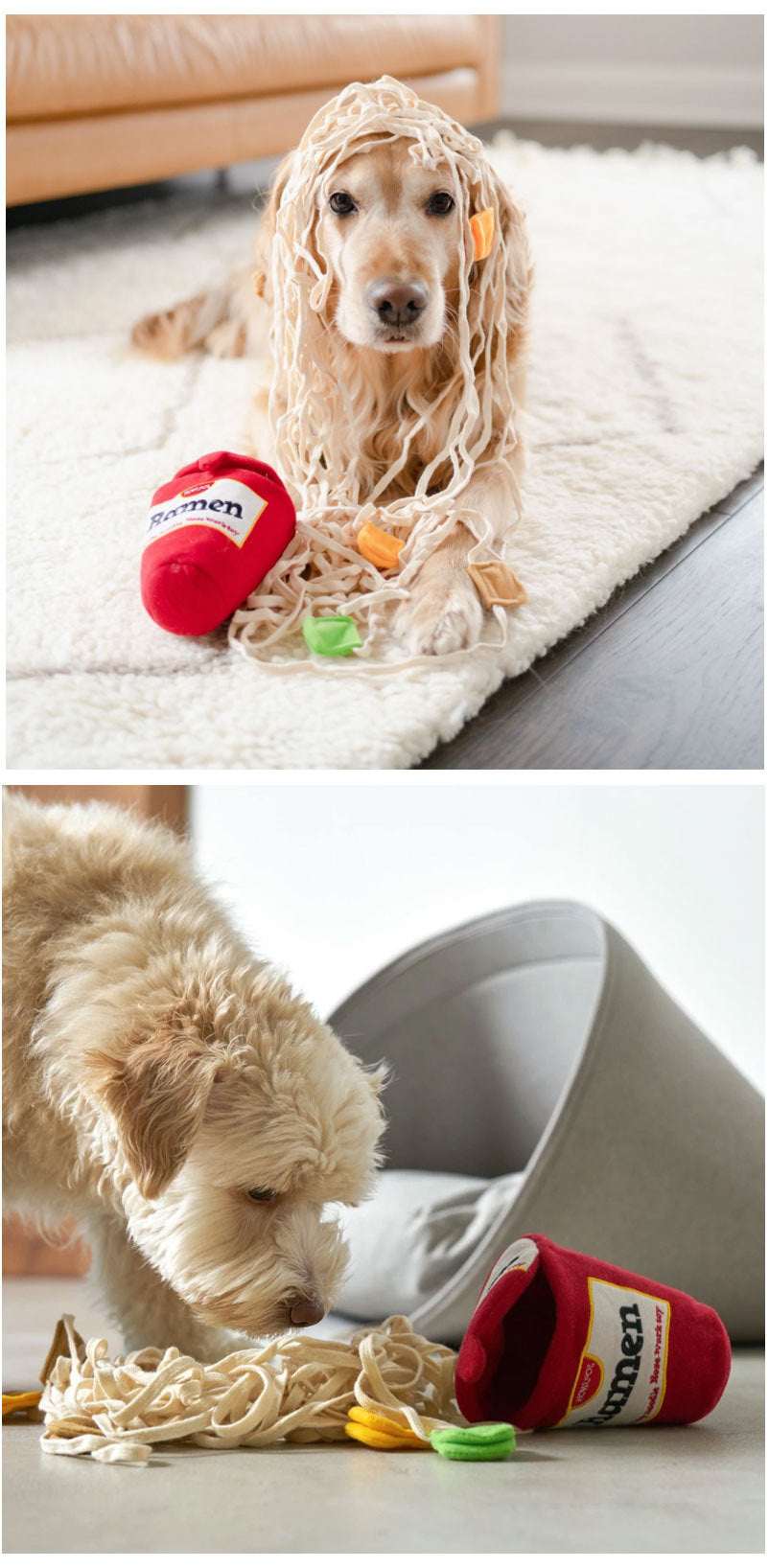 Ramen-Scented Food-Dispensing Interactive Pet Toy
