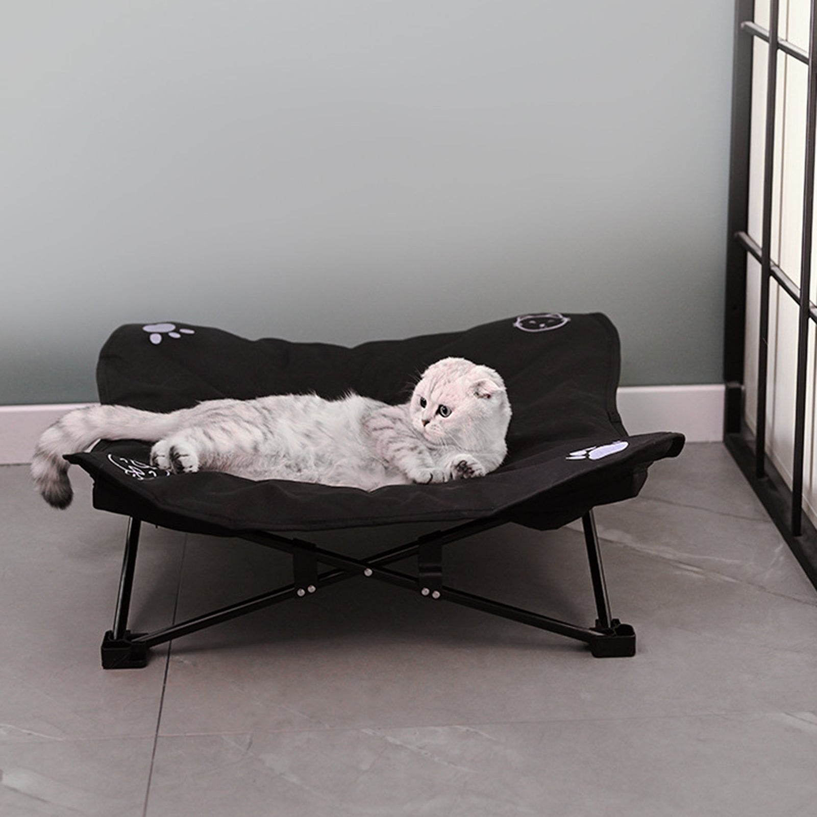 Outdoor Foldable Pet Bed with Detachable Washable Cover