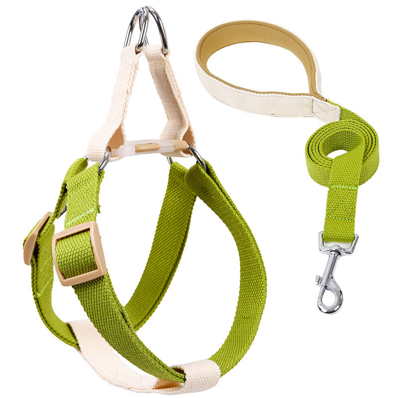 Vest-Style Dog Leash with Colorful Drawstring for Safe Walking