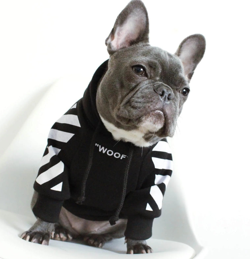 Corgi and Schnauzer Three-Stripe Dog Sweater Stylish Autumn Winter Wear