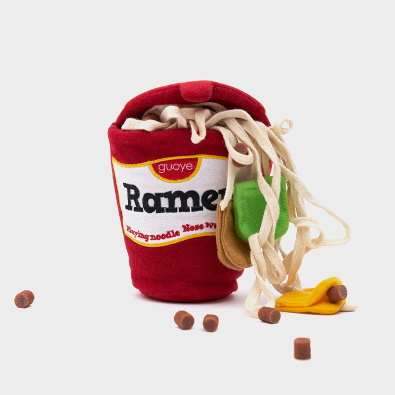 Ramen-Scented Food-Dispensing Interactive Pet Toy