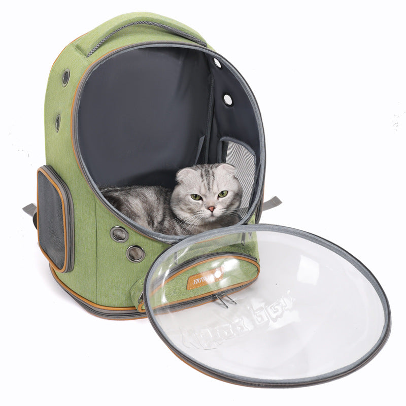 Transparent Large-Capacity Portable Pet Backpack for Cats and Small Dogs