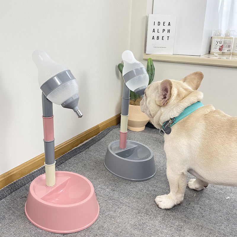 Automatic Adjustable Height Pet Water Dispenser & Feeder Bowl