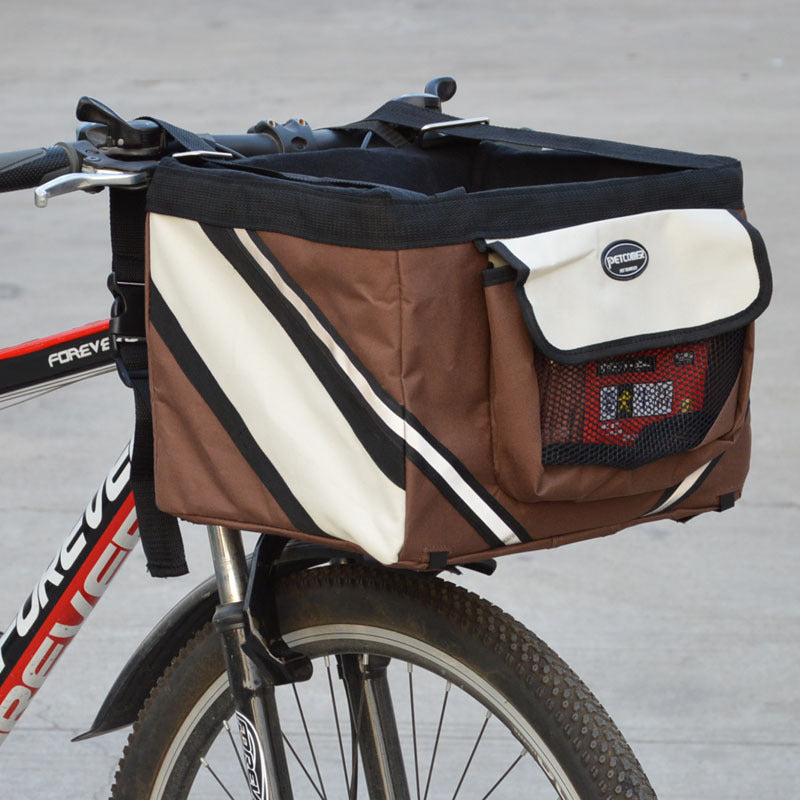 Removable Front Bicycle Carrier Bag for Cats and Small Dogs