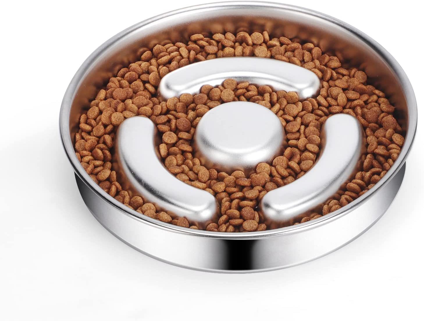 Stainless Steel Slow Feeding Bowl with Neck Protector