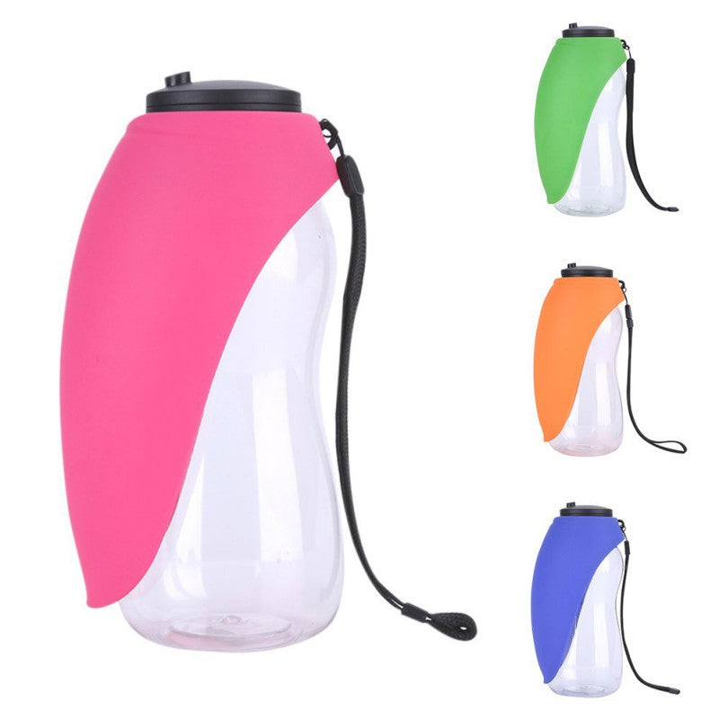 Portable Pet Water Bottle with Bowl for Cats & Dogs