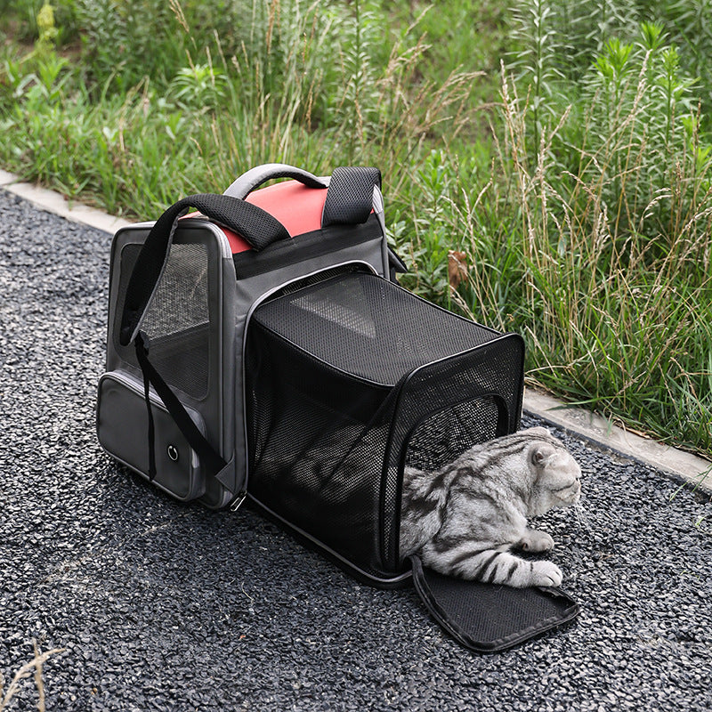 Expandable Large-Capacity Portable Pet Diaper Backpack for Travel