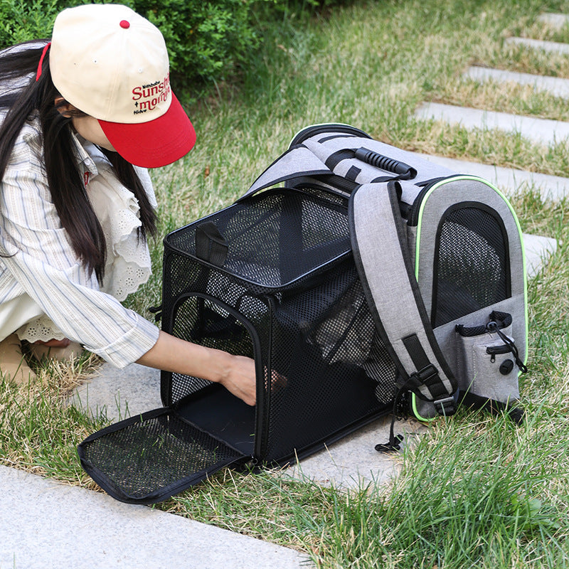 Cat Bag Portable Cat Backpack Extendable Pet Diaper BagPortable Extendable Cat Backpack for Carrying Pets and Diapers