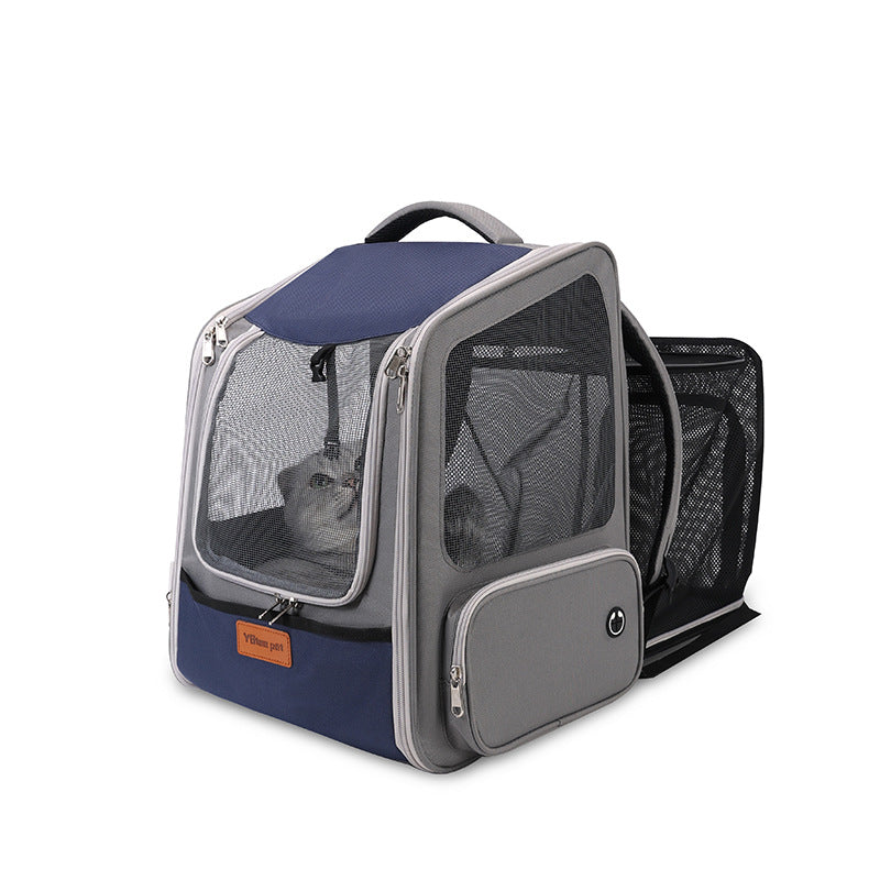 Expandable Large-Capacity Portable Pet Diaper Backpack for Travel