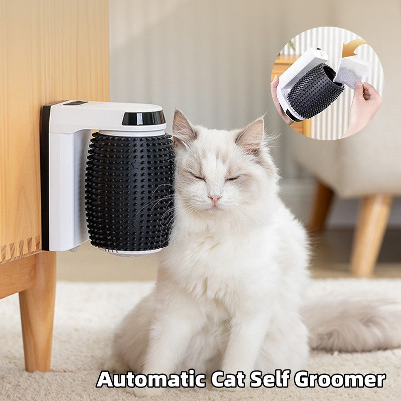 Automatic Cat Self Groomer Corner Brush Soft Scratcher