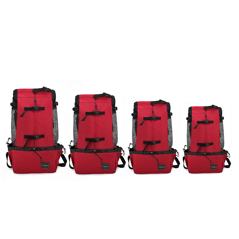 Double-Shoulder Portable Dog Carrier Backpack for Outdoor Travel Trips