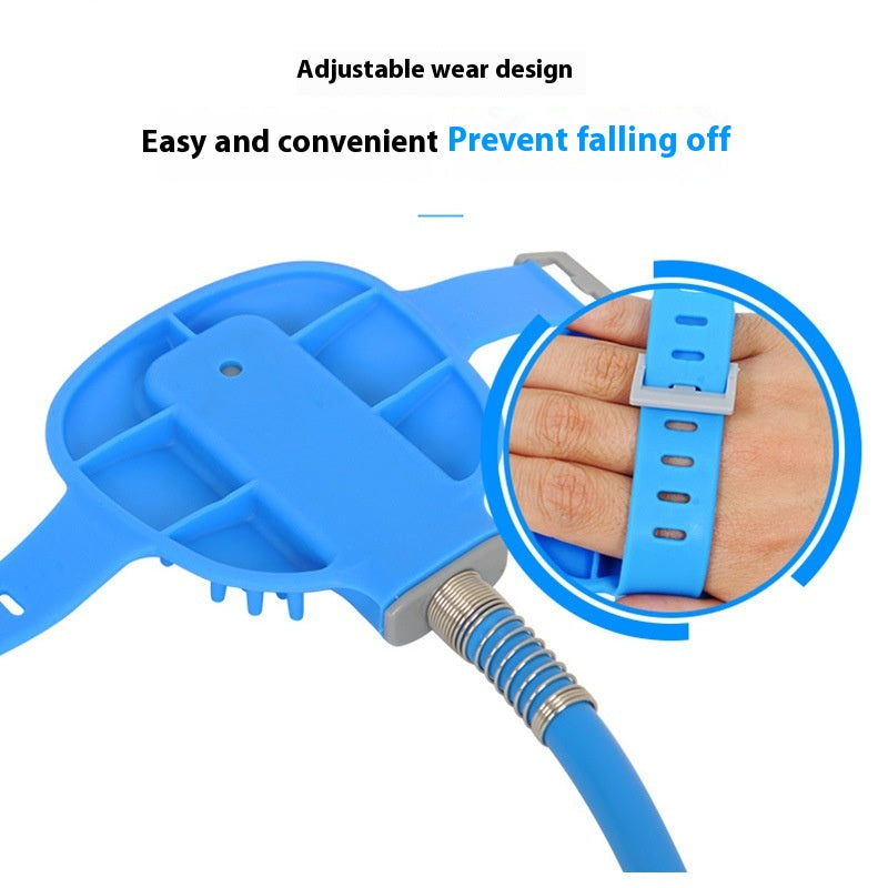 Handheld Pet Bathing Gloves with Silicone Massage Nozzle for Dogs