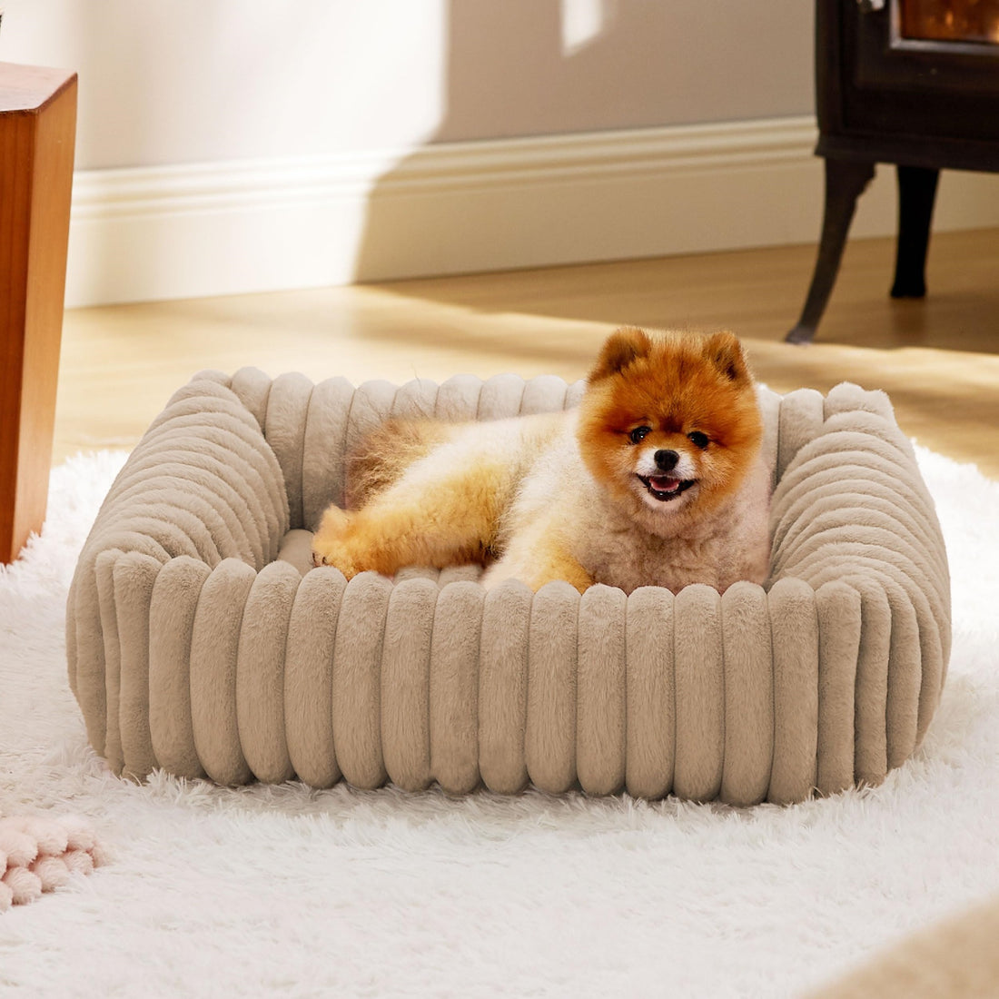 All-Season Warm Plush Pet Bed for Cats & Dogs